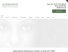 Tablet Screenshot of alternativespregnancycenter.org